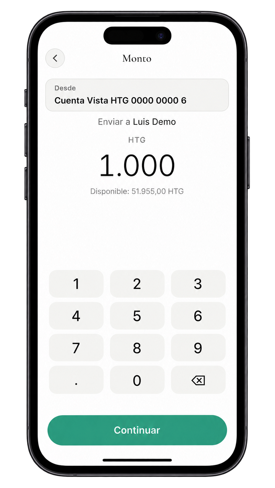 Flux de transfert Genbia Wallet