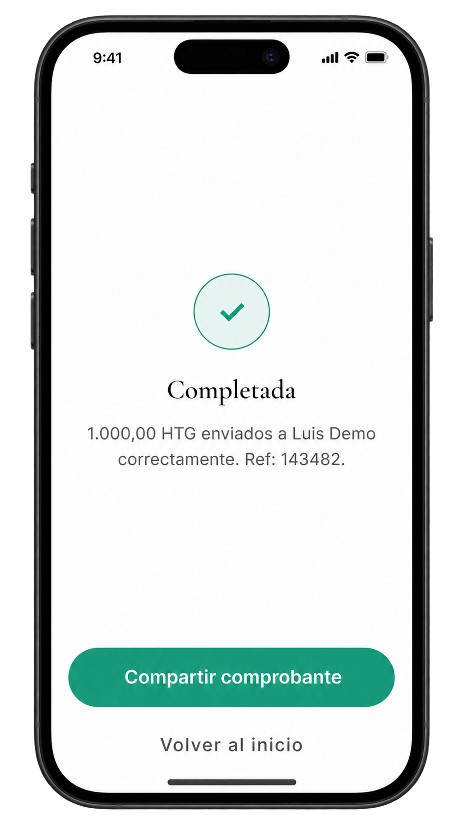 Flux de transfert Genbia Wallet
